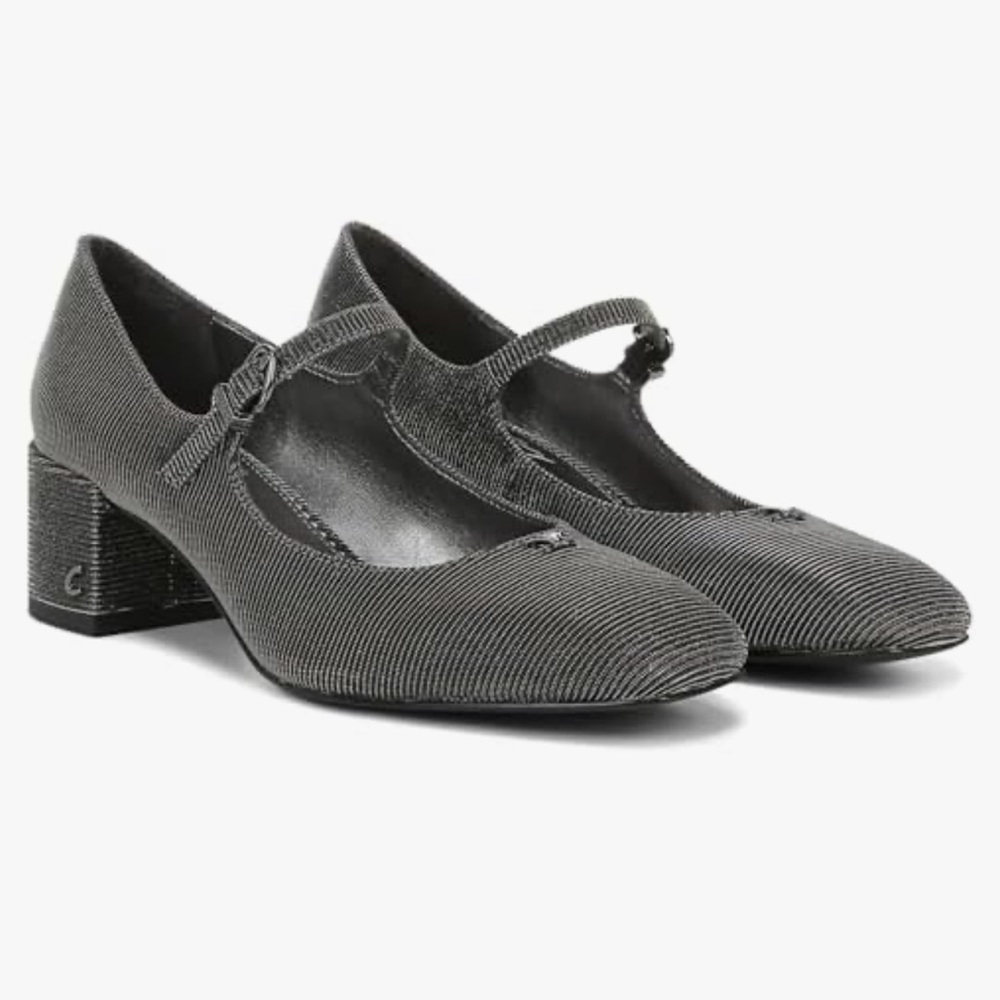 Circus by Sam Edelman Gray Heels with Block Heel and Strap